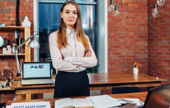 Company Producer in her office