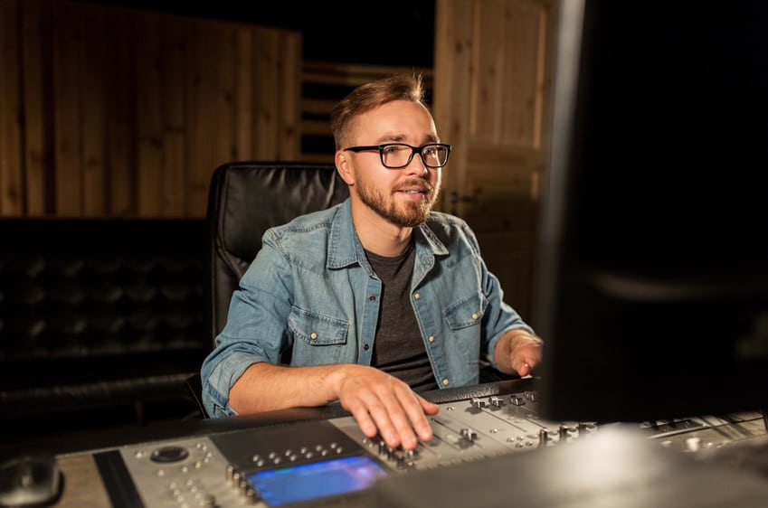 Sound Designer in his production studio