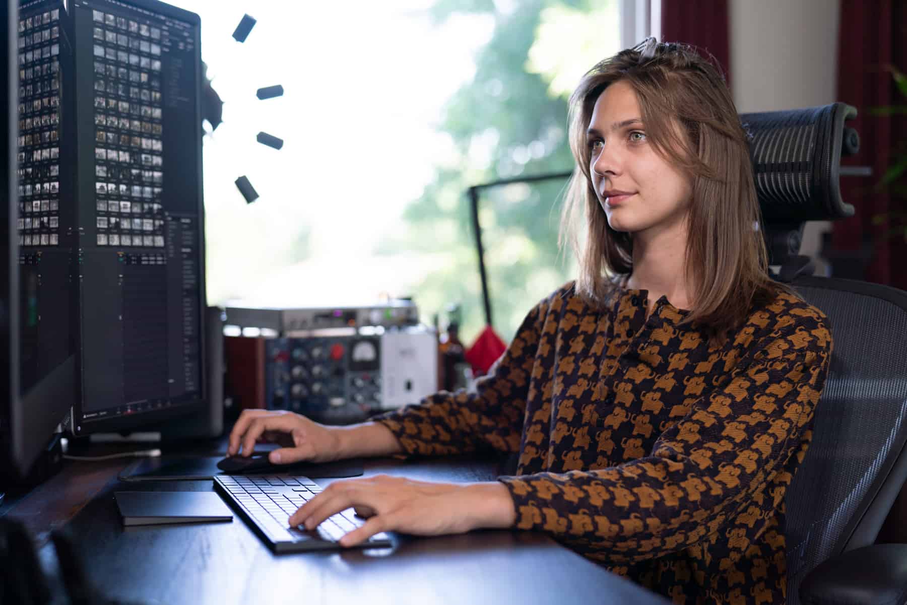 Assistant Editor at her workstation