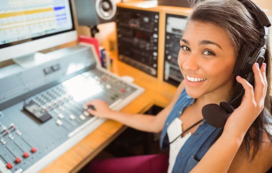 ADR Mixer at her workstation