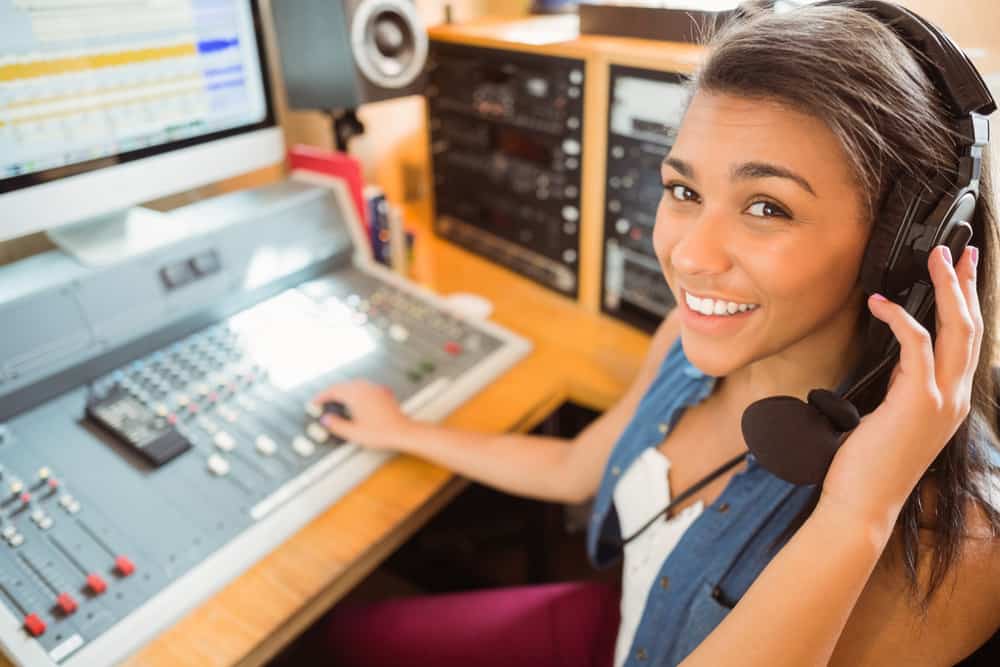 ADR Mixer at her workstation