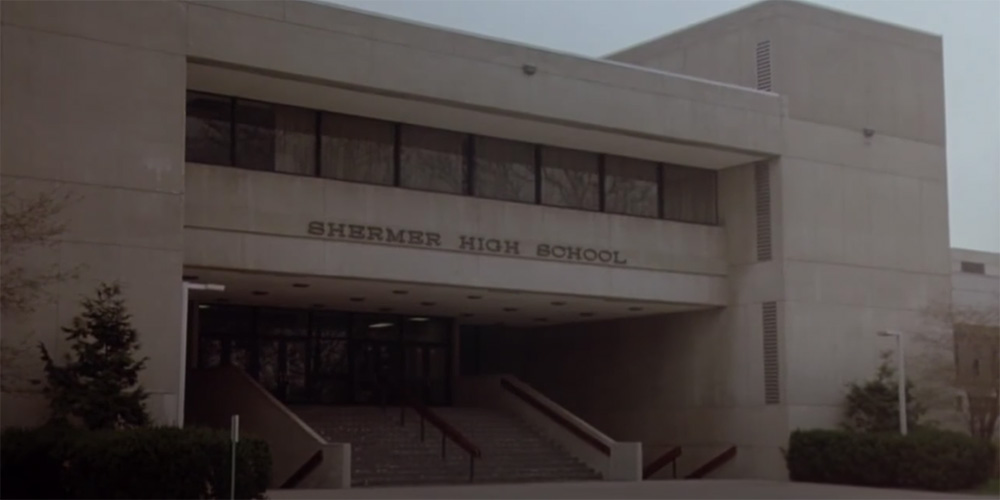 High school exterior from The Breakfast Club