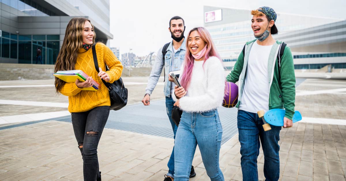 Group of multi-racial students at one of the best film schools in America